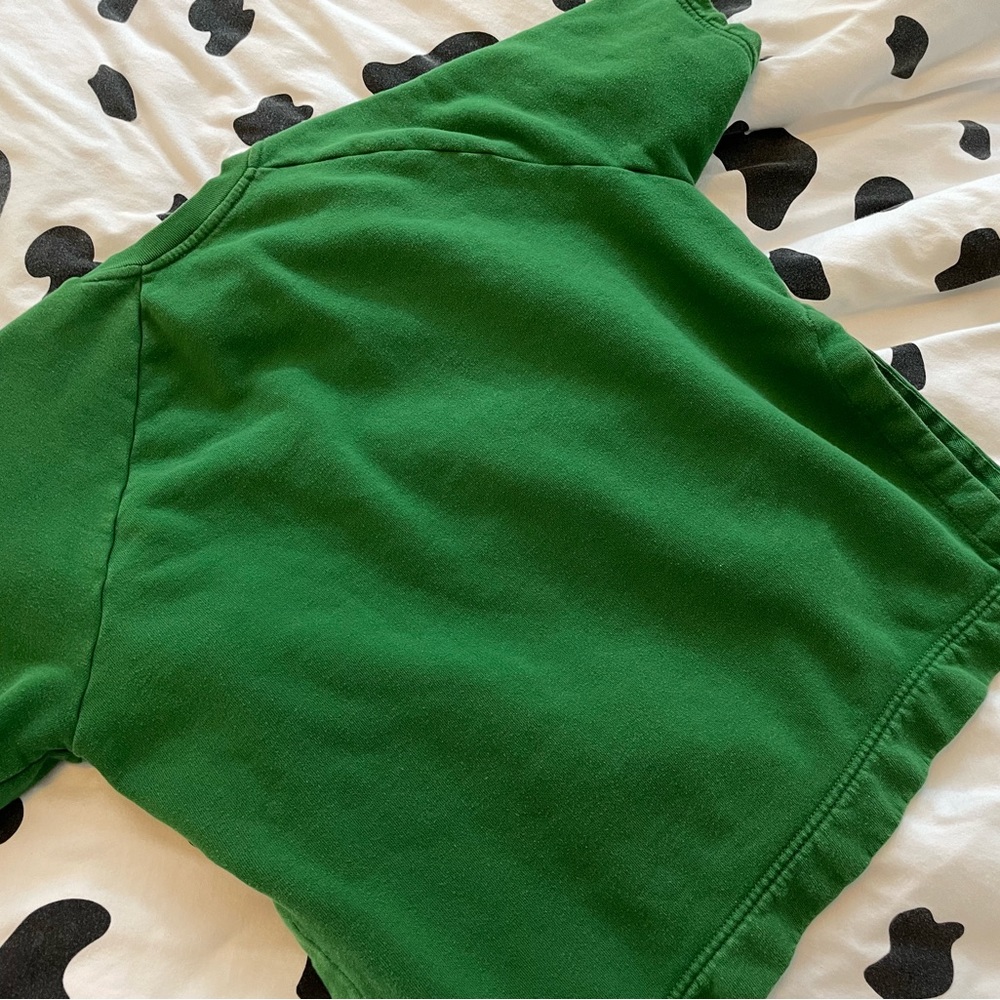 Fish And Chips Print Cotton Sweatshirt In Pigment Green - Picture 8 of 9